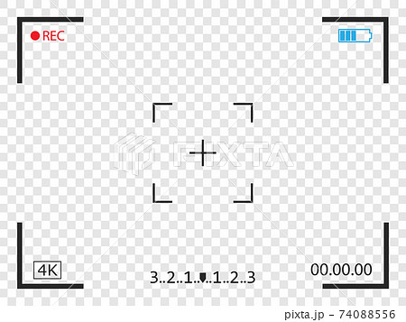 Camera frame viewfinder screen. Vector illustration. flat 74088556