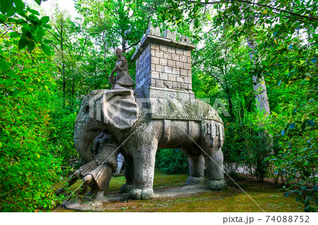 Famous Mysterious park of Monsters of Bomarzo - landmarks of Italy Famous Mysterious park of Monsters of Bomarzo - landmarks of Italy 74088752