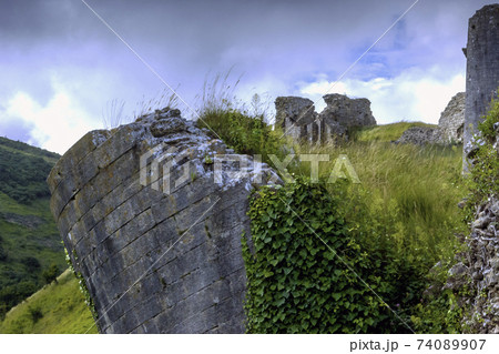Remains of Corfe Castle - United Kingdom Remains of Corfe Castle - United Kingdom 74089907