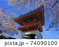 尾道 桜満開 千光寺 鐘楼 74090100