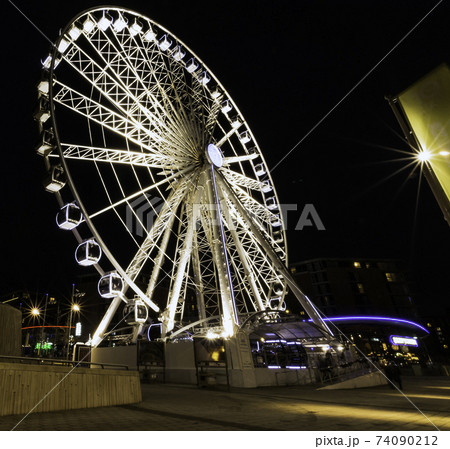 Echo Wheel of Liverpool by night Echo Wheel of Liverpool by night 74090212