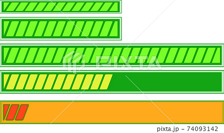 パワーゲージのデジタルイメージセットのイラスト素材