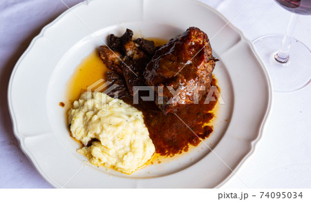 Baked lamb from oven 74095034