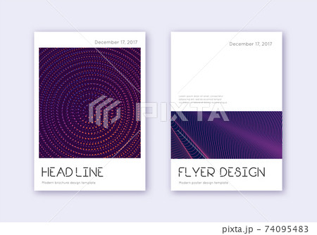 Minimal cover design template set. Violet abstract Minimal cover design template set. Violet abstract 74095483
