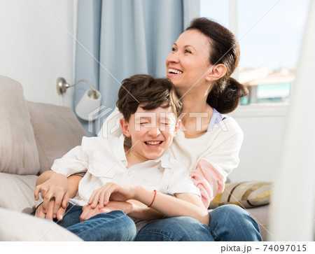 Happy mother and son Happy mother and son 74097015