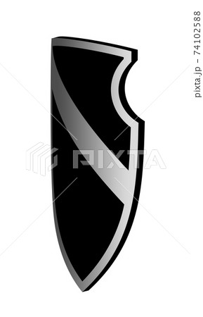 knight shield in black and white. Defense against attack. Isolated vector on white background knight shield in black and white. Defense against attack. Isolated vector on white background 74102588