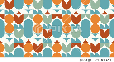 花のパターン　シームレス 74104324