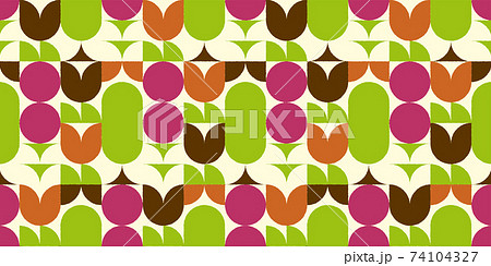 花のパターン　シームレス 74104327