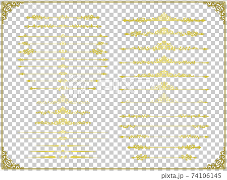 Western-style golden spear-shaped partition line decorative material set 74106145