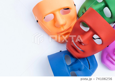 Face masks on white background. 74106256