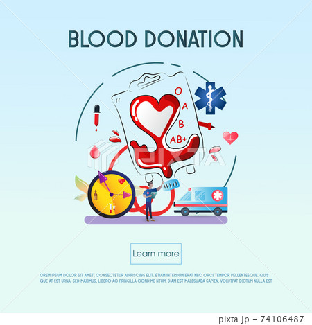 Blood Donation Design Creative Donor Poster のイラスト素材 74106487 Pixta