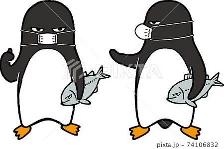 ソーシャルディスタンスをとるペンギン 74106832