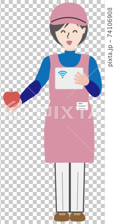 A woman with an apple A woman with an apple 74106908