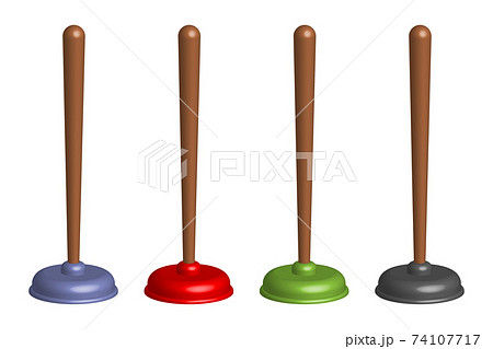 Toilet plunger vector realistic design Toilet plunger vector realistic design 74107717