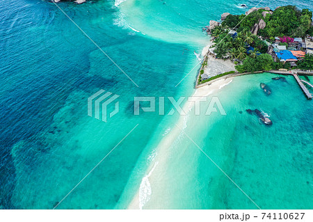 Aerial view of Koh Nang Yuan, in Koh Tao, Samui province, Thailand, south east Asia 74110627
