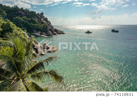 Aerial view of Koh Tao, Samui Province, Thailand, South east Asia Aerial view of Koh Tao, Samui Province, Thailand, South east Asia 74110631