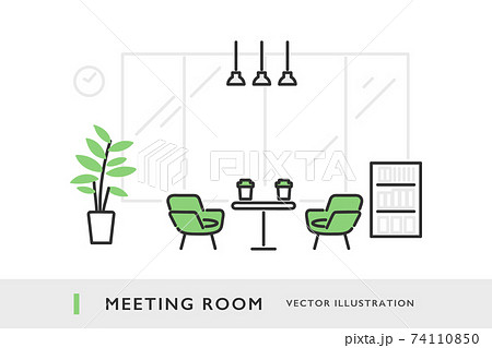 オフィスの商談部屋のイメージイラスト素材のイラスト素材