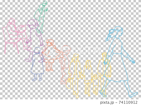 日常の風景 線画 日常の風景 線画 74110912