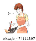 料理をする20代女性 74111397