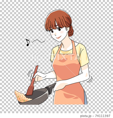 料理をする20代女性 74111397