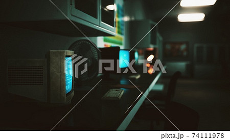 old dark vintage computing laboratory 74111978