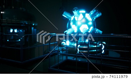 futuristic cyberpunk power plant thermonuclear or nuclear reactor futuristic cyberpunk power plant thermonuclear or nuclear reactor 74111979