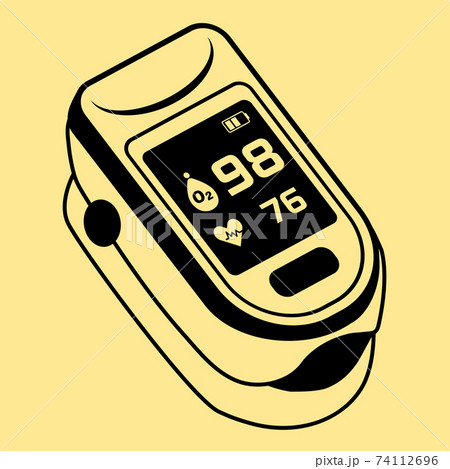 パルスオキシメーターのベクターイラスト 74112696