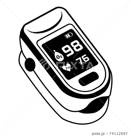 パルスオキシメーターのベクターイラスト パルスオキシメーターのベクターイラスト 74112697
