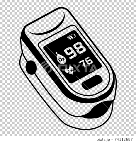 パルスオキシメーターのベクターイラスト パルスオキシメーターのベクターイラスト 74112697