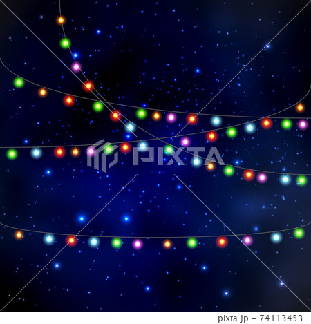 Christmas and New year light garland 74113453