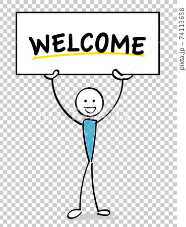 Welcome Person Who Welcomes The Board Stock Illustration