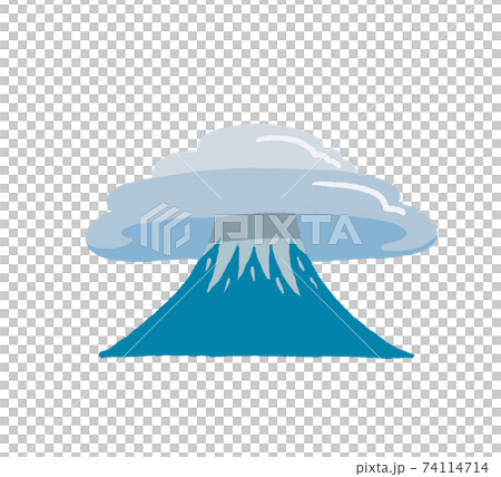 霞在富士山上的插圖 74114714