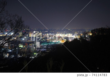 足利市夜景／栃木県足利市織姫公園 74114783