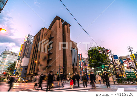 日本の東京都市景観　東京・池袋（西池袋）の街並みや豊島都税事務所（東京都豊島合同庁舎）などを望む 74115526