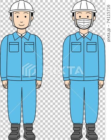 作業員のイラスト（アウトラインあり） 74115716