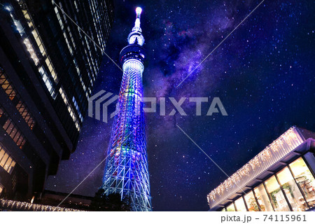 スカイツリーと星 スカイツリーと星 74115961