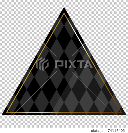 Triangular frame black & gold diamond pattern on the entire surface Triangular frame black & gold diamond pattern on the entire surface 74117403