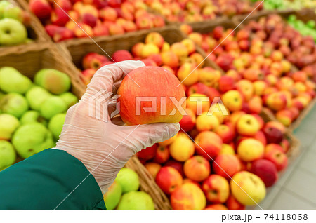 safety shopping at fruit market safety shopping at fruit market 74118068