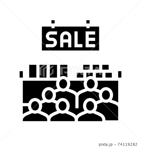 sesonal sale glyph icon vector illustration 74119282