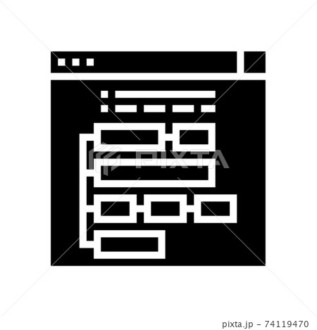 program hierarchy glyph icon vector illustration 74119470