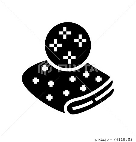 silk fabric glyph icon vector illustration 74119503