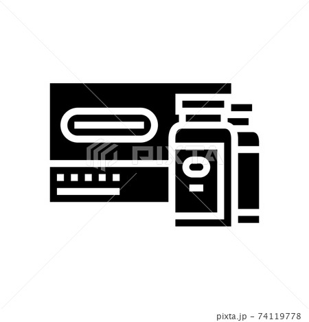 liquid probiotics glyph icon vector illustration 74119778