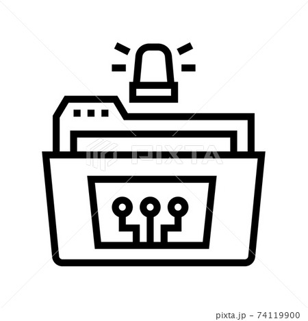 folder with debug report line icon vector illustration folder with debug report line icon vector illustration 74119900