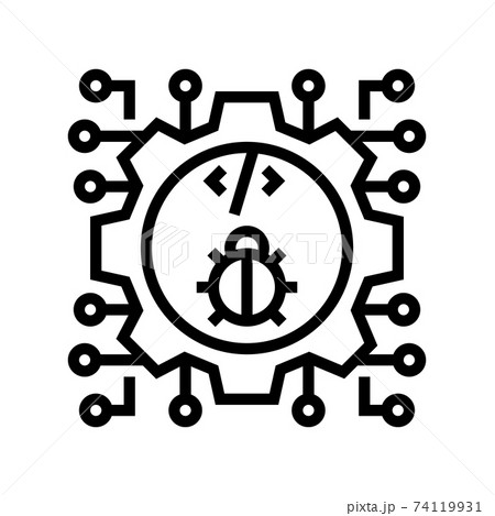 development debug line icon vector illustration development debug line icon vector illustration 74119931