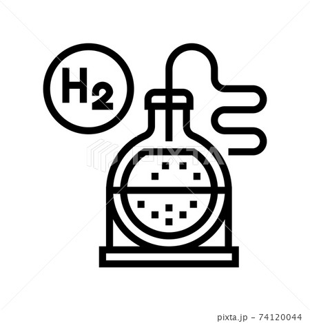 use in synthesis hydrogen line icon vector illustration use in synthesis hydrogen line icon vector illustration 74120044
