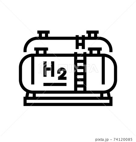tank storaging hydrogen line icon vector illustration tank storaging hydrogen line icon vector illustration 74120085