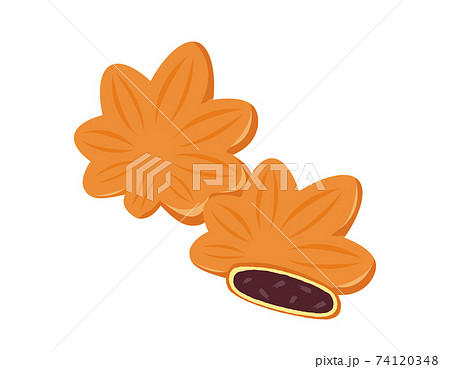 もみじまんじゅうのベクターイラスト 和菓子 のイラスト素材