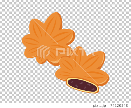 Momiji manju vector illustration Japanese sweets Momiji manju vector illustration Japanese sweets 74120348