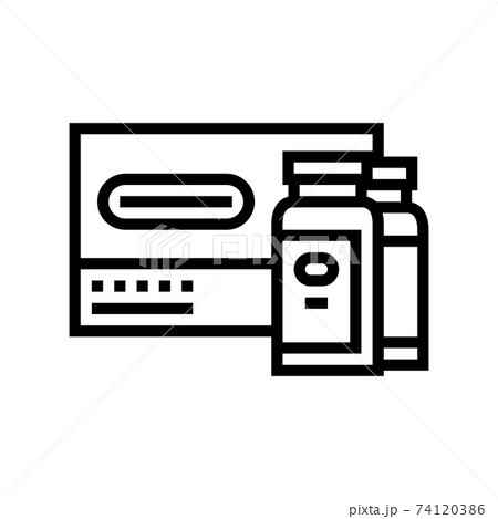 liquid probiotics line icon vector illustration 74120386
