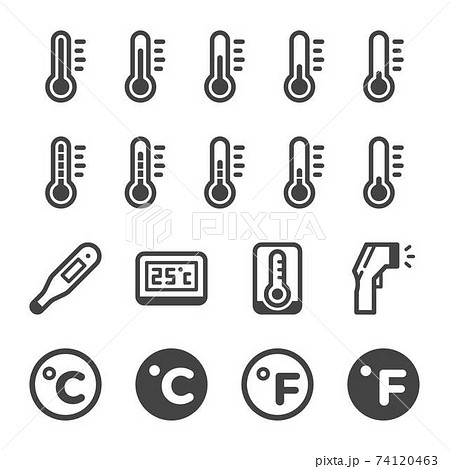 thermometer icon set 74120463